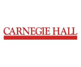 Carnegie Hall logo featuring red serif text and a solid red underline bar on white background.