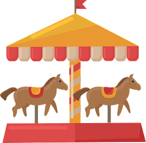 Classic Carousel Ride - Nostalgic Amusement Park Attraction