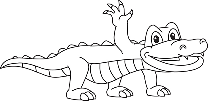 Cartoon Alligator Clipart For Teachers - Gator Mascot Vector Clip 