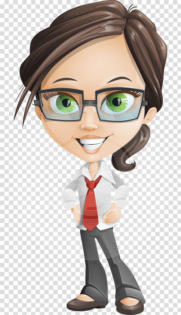 Professional Businesswoman Cartoon Character - Free PNG Clipart