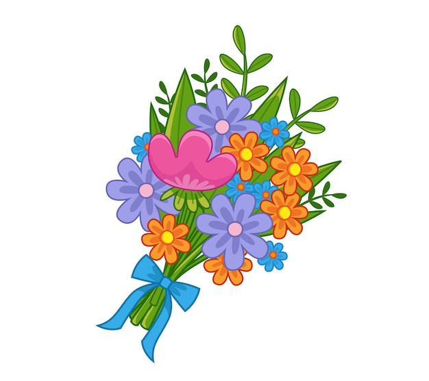 Cute Watercolor Flowers Clipart Bundle, Flower Bouquet - Clip Art Library