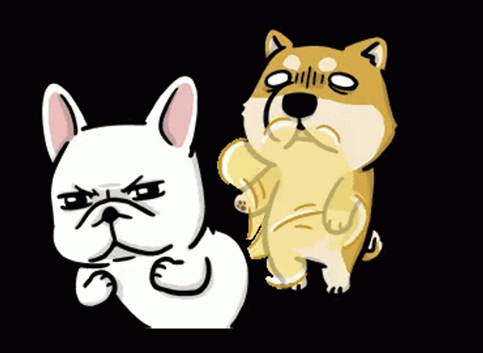 Funny Dog Cartoon - Frenchie vs Shiba Inu Expression Battle