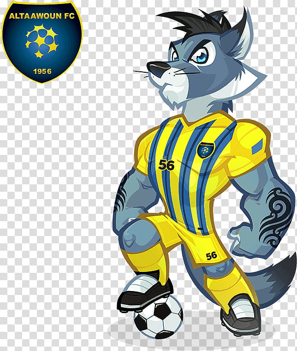 Altaawoun FC Mascot - Official Wolf Character & Club Identity