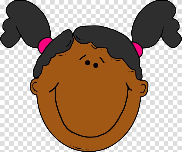 Happy Cartoon Girl Illustration - Free PNG Clipart for Educational Use