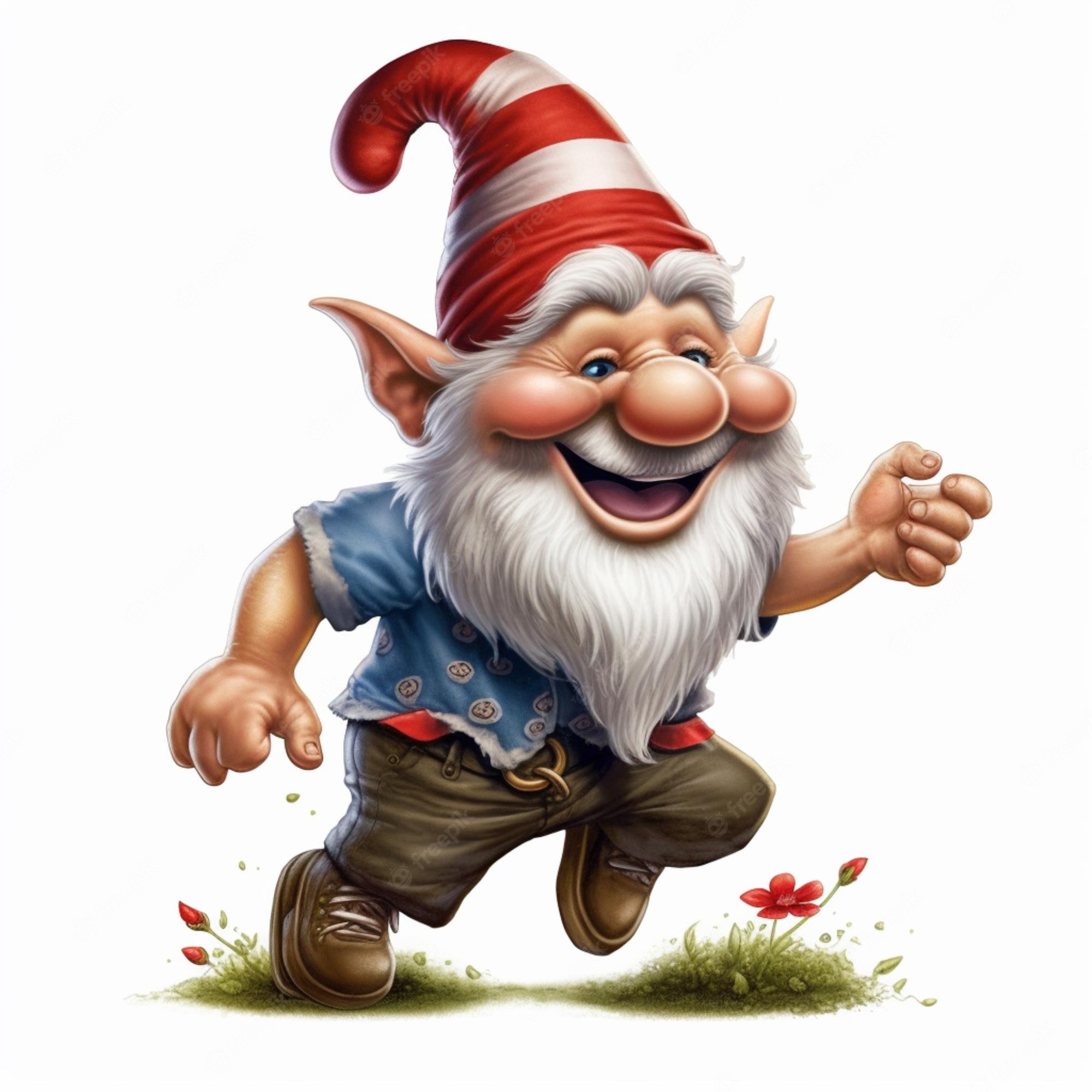 Set Of Cute Gnomes In Kawaii Style. Funny, Happy, Laughing - Clip Art ...