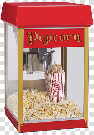 Classic Red Popcorn Machine - Freshly Popped Cinema Snack Experience