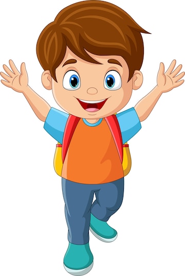 Cheerful School Boy Cartoon - Free Illustration for Education Websites