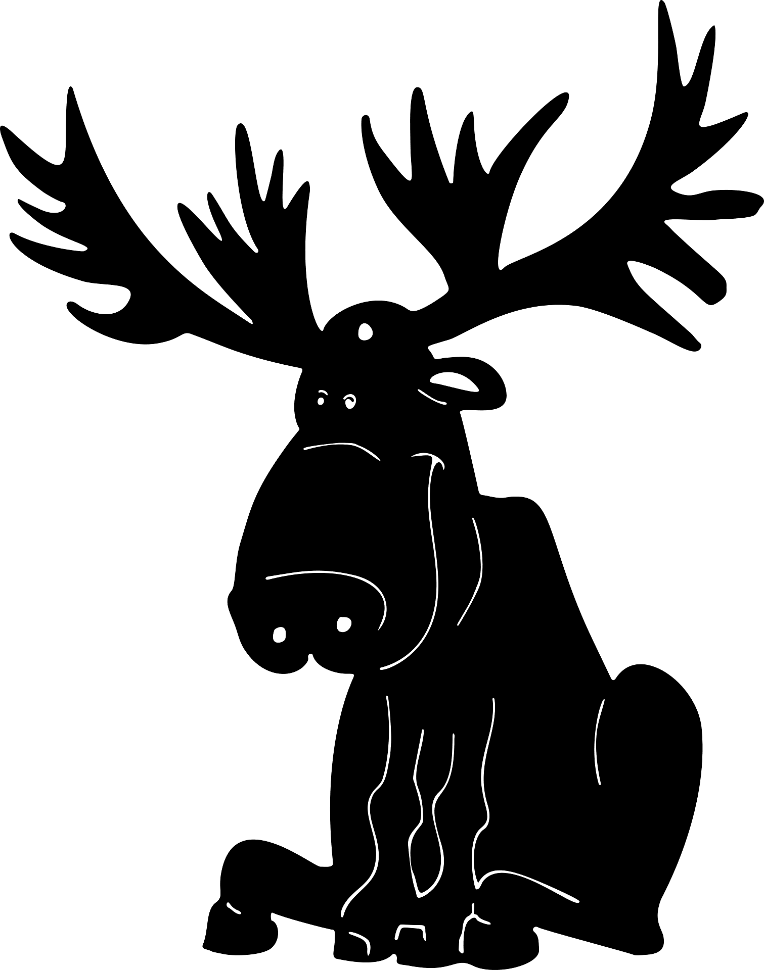 moose antlers - Clip Art Library