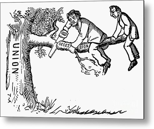 Historical Political Cartoon: Secession Threatening the Union