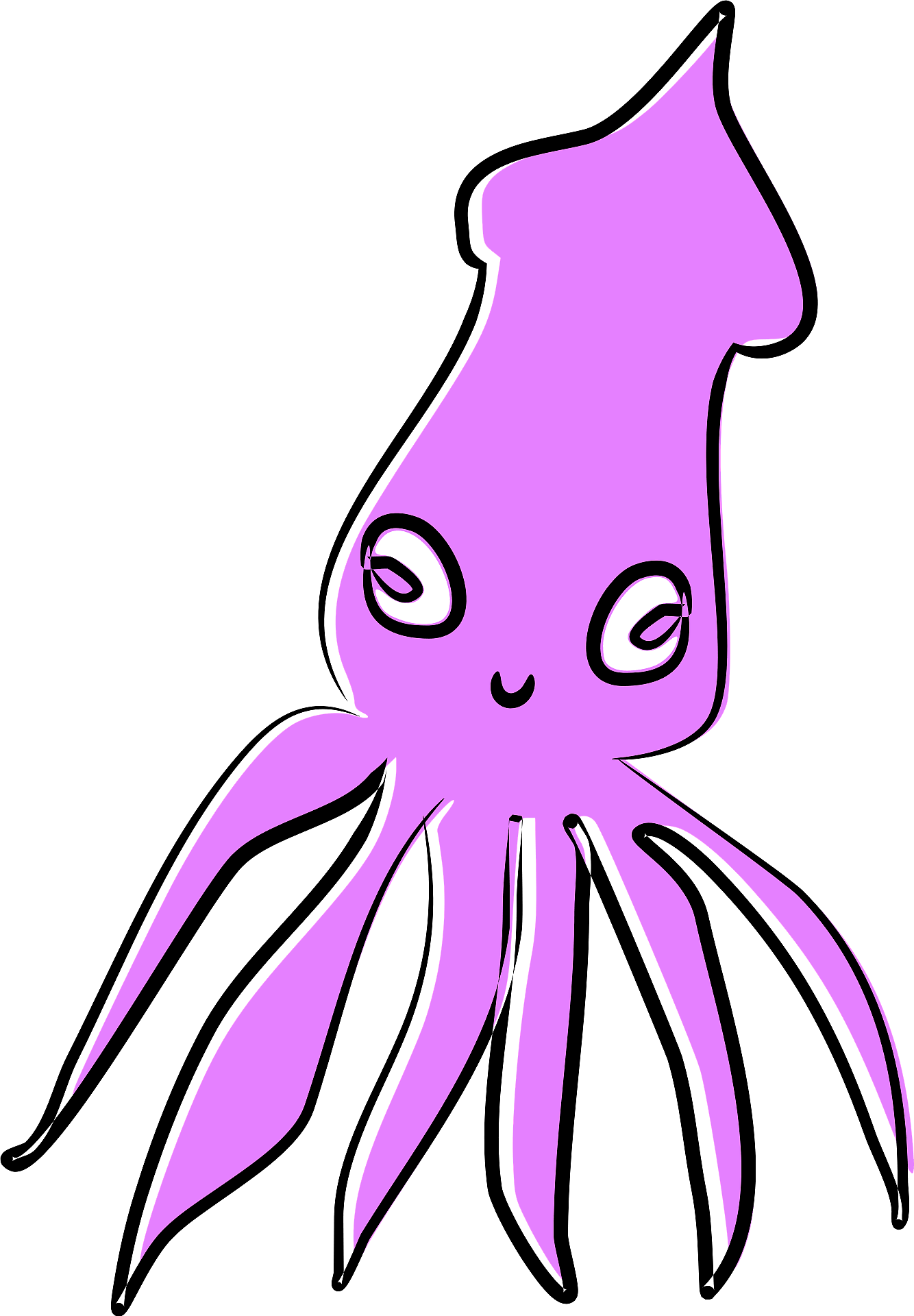 Cartoon Green Squid Illustration Royalty Free SVG, Cliparts - Clip Art ...