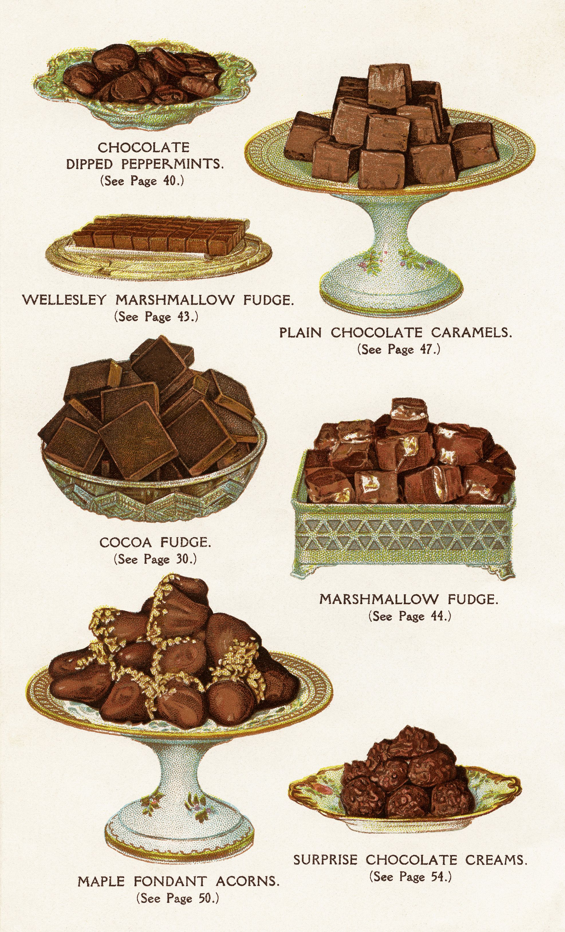 27 Vintage Chocolate Illustrations From 1909 Free Vintage Clip Art