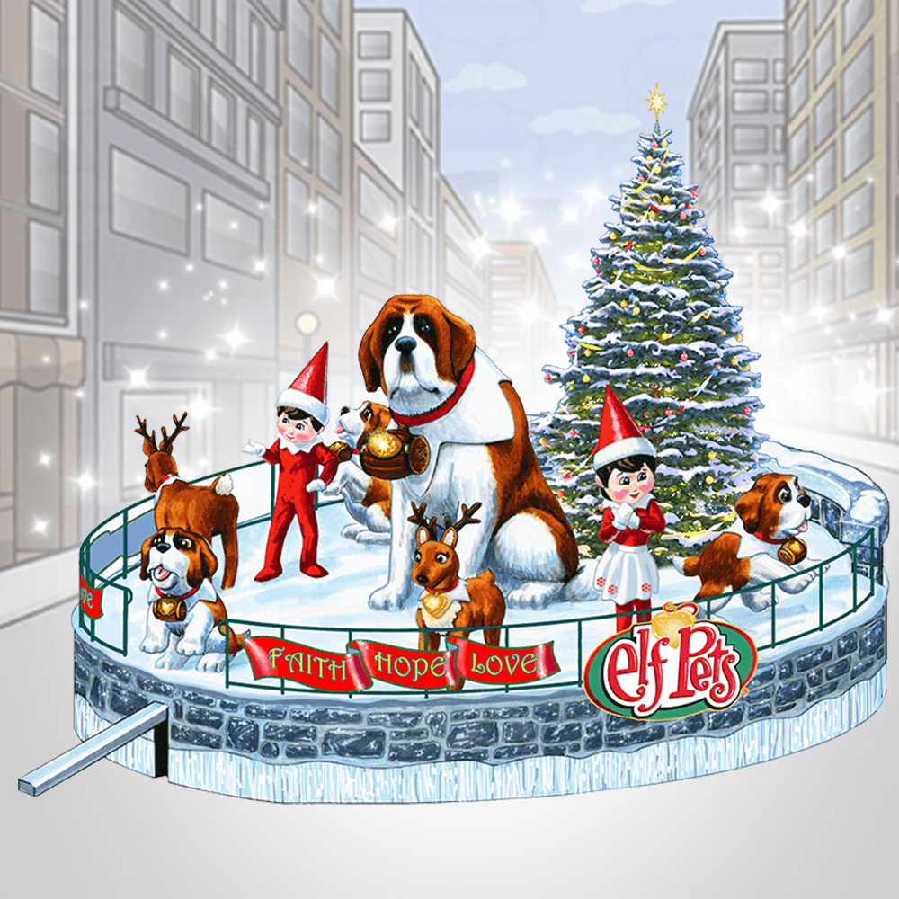 Elf Pets Holiday Parade Float - Faith, Hope, Love Theme