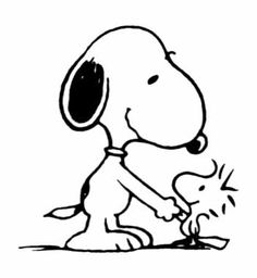 Snoopy and Woodstock - Iconic Peanuts Friendship Illustration