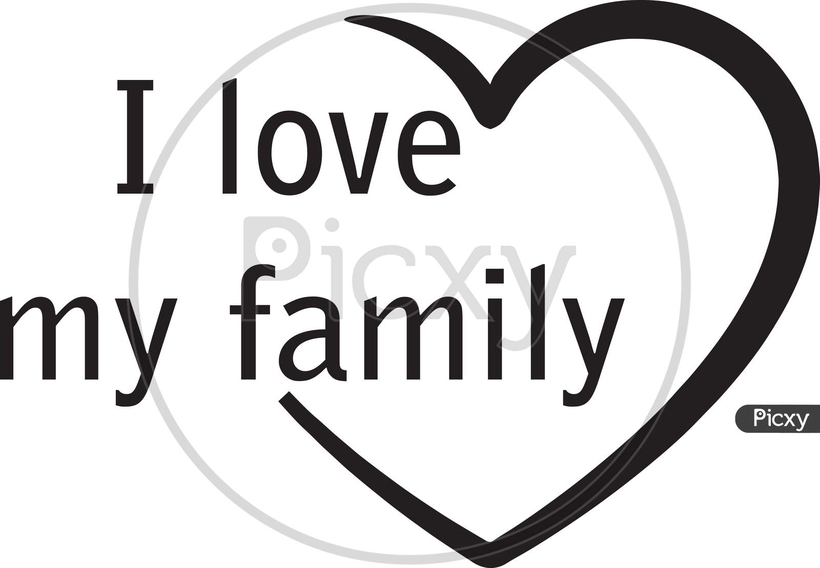 I Love My Family - Heartfelt Family Love Illustration
