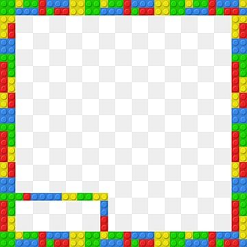 Lego Brick Border Frame - Transparent PNG for Creative Projects
