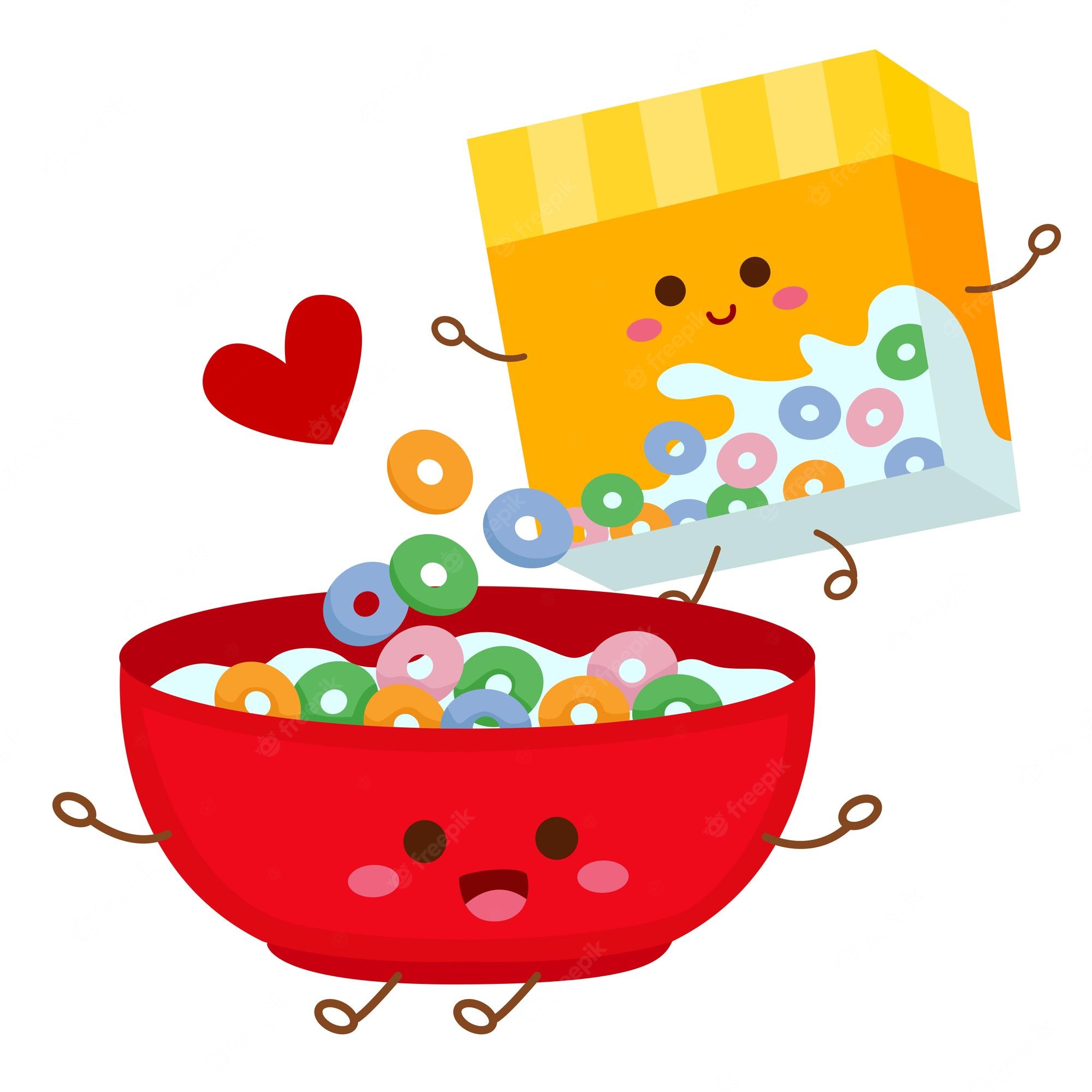 Cereal Bowl Clipart, Breakfast Clip Art, Food Meal Diet Bowls