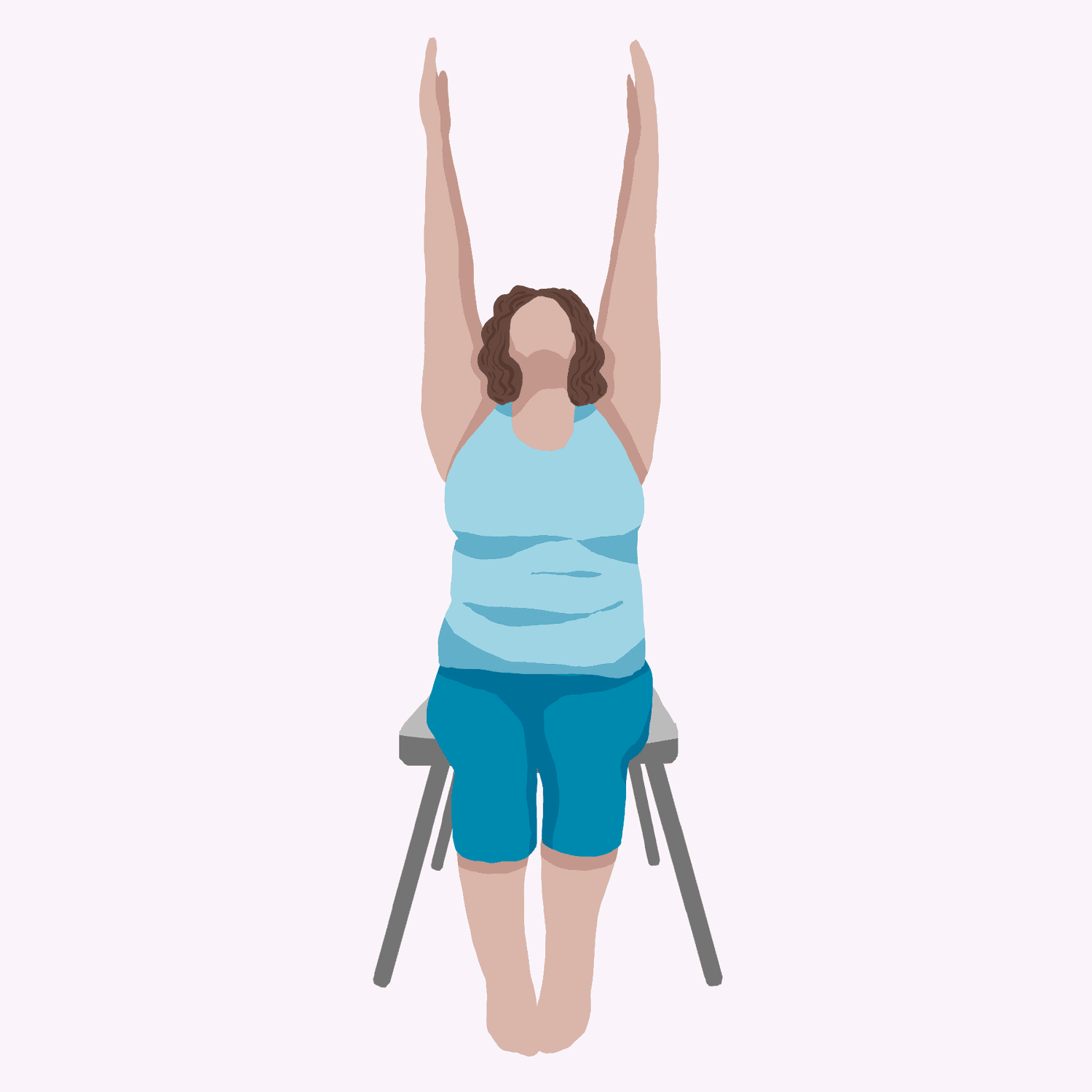 Seated Overhead Stretch for Mobility and Relaxation | Chair Yoga Exercise