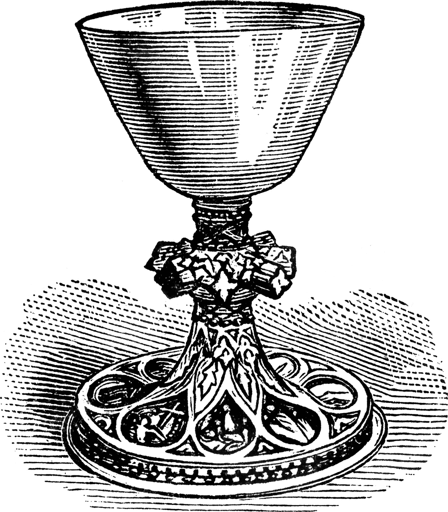 Gothic Chalice Illustration - Historical Liturgical Vessel Art