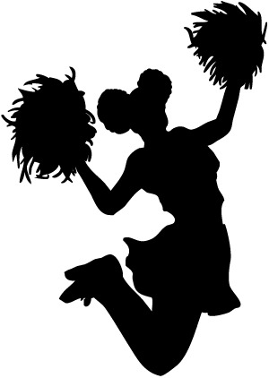 Cheerleader Silhouette Clipart - Free Download for Sports & School Events