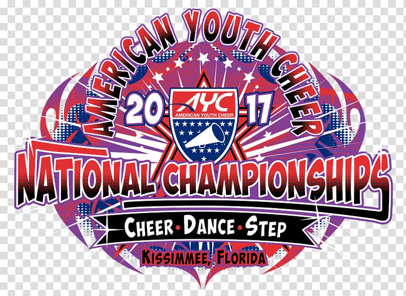 American Youth Cheer 2017 National Championships logo for cheer, dance, and step in Kissimmee, Florida.