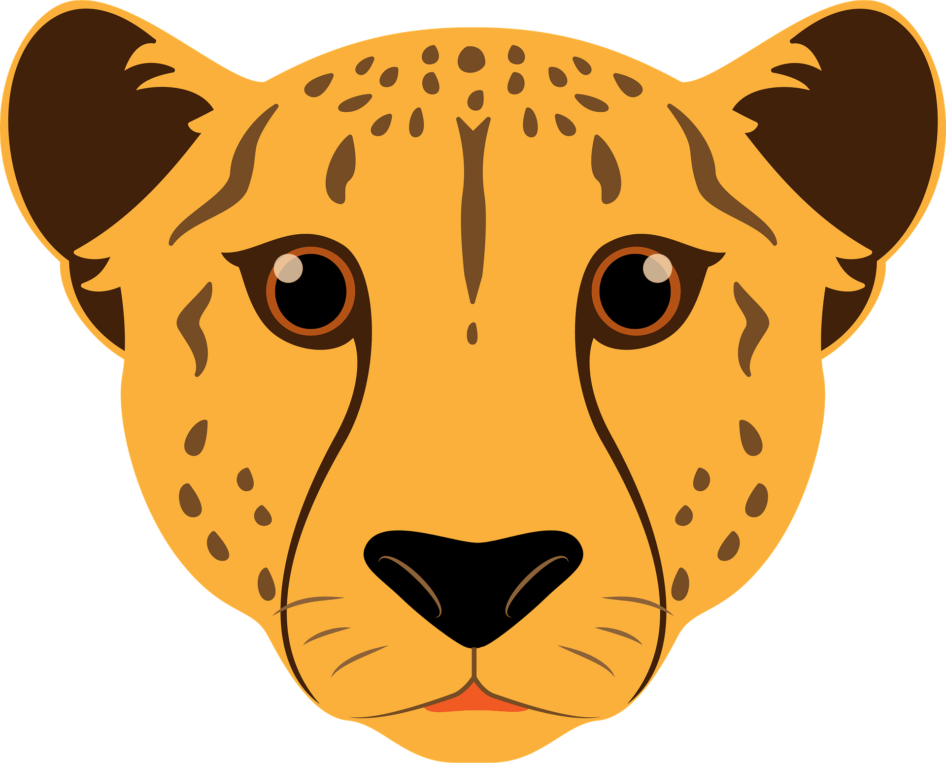 A Cute Cartoon Cheetah Running Royalty Free SVG, Cliparts, Vectors ...
