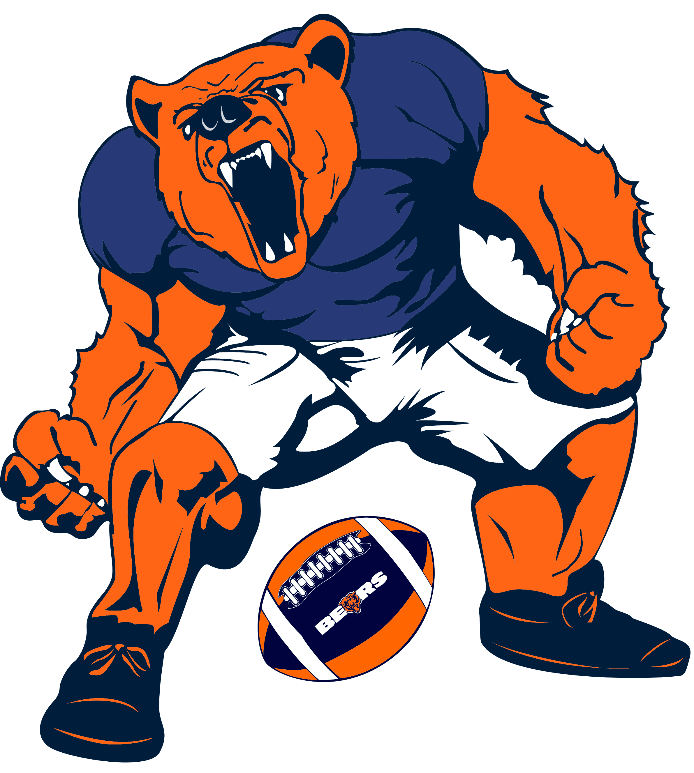 Nfl Chicago Bears Logo - Chicago Bears Head Png - Free Transparent ...