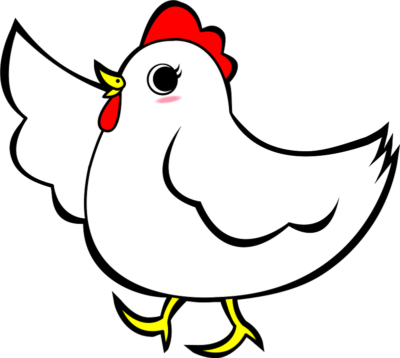 Chicken On White Background Stock Illustration - Download Image