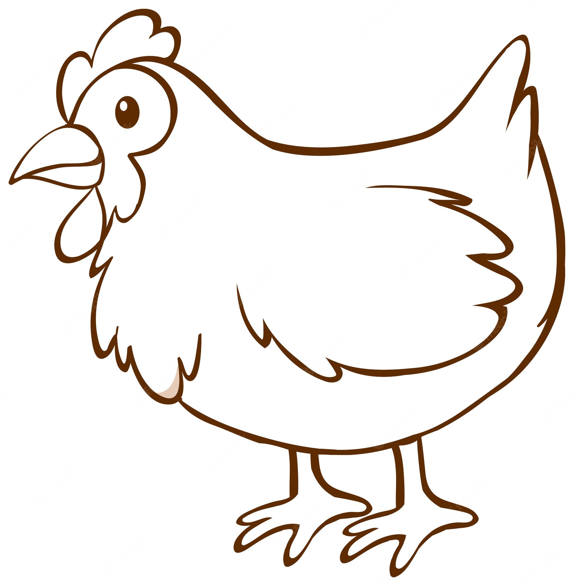 Hand Painted Chicken PNG Picture White Hand Painted Chicken Clip Art 