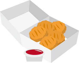 Crispy Chicken Nuggets with Ketchup - Fast Food Delight