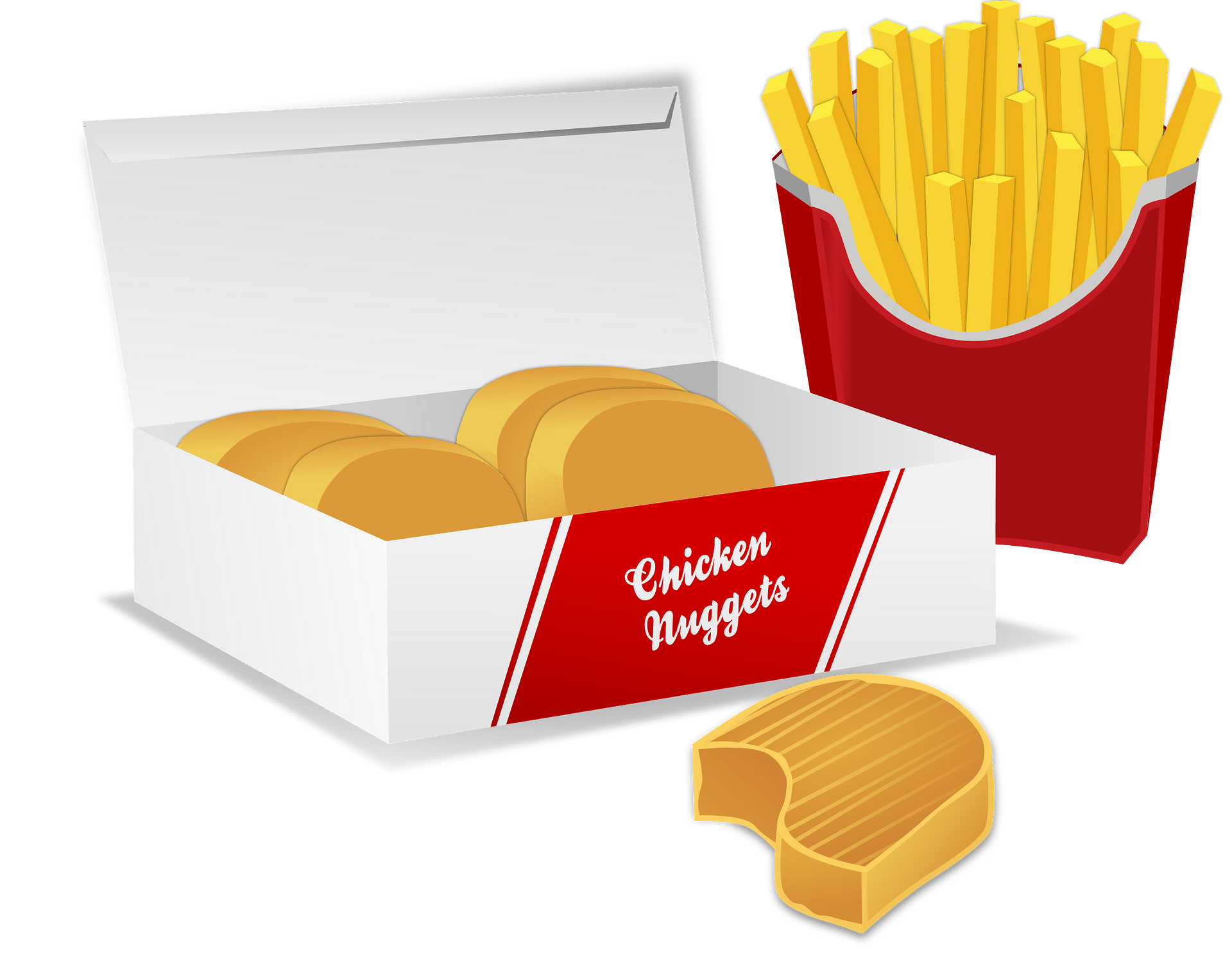 Chicken Nugget SVG EPS PNG Cute Fast Food Cut Files and Clip - Clipart ...