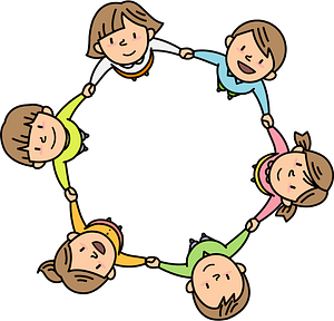 Children Holding Hands in Circle - Symbol of Unity and Teamwork