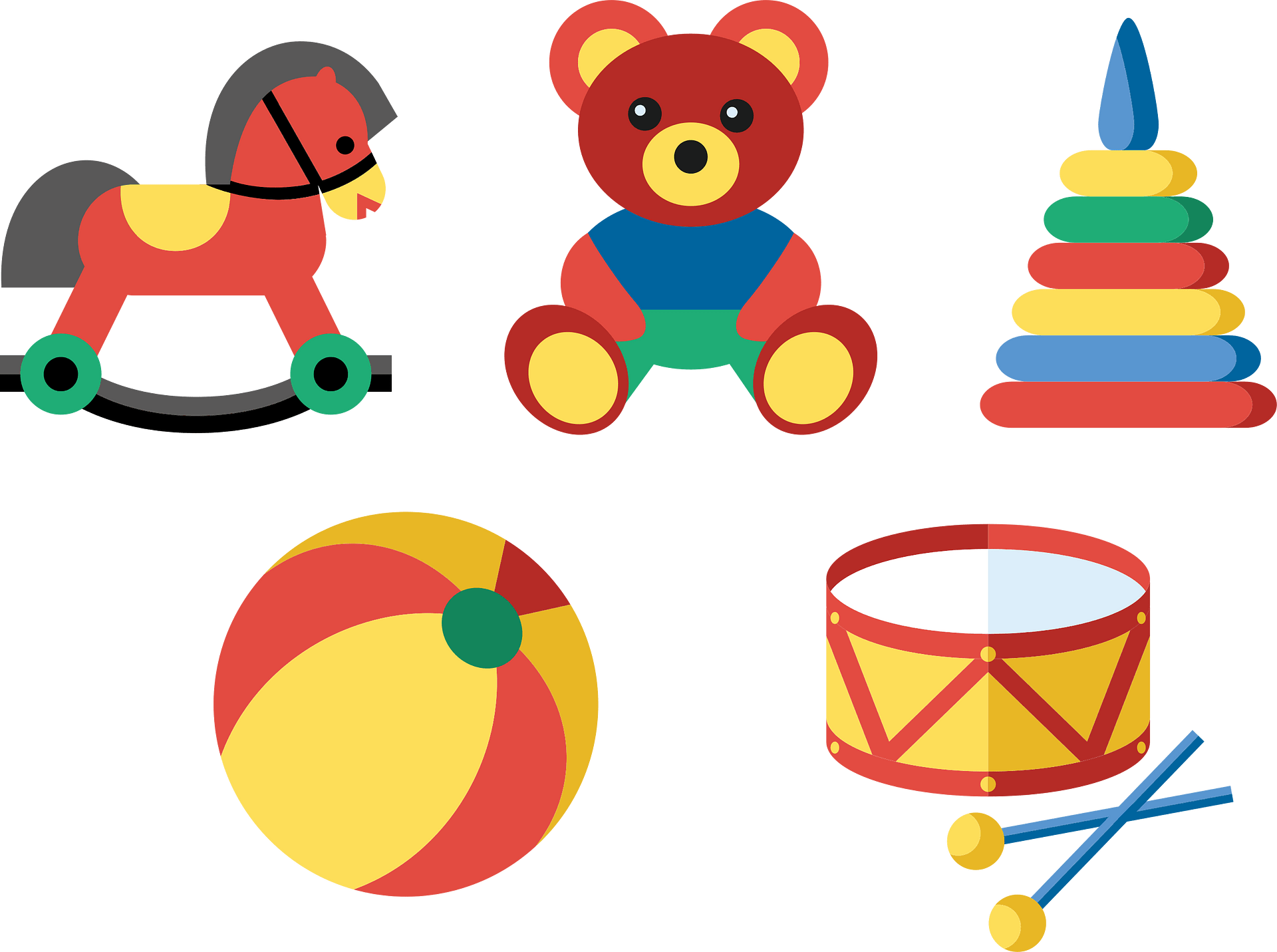 Kids Toys Clip Art Set – Daily Art Hub // Graphics, Alphabets & SVG