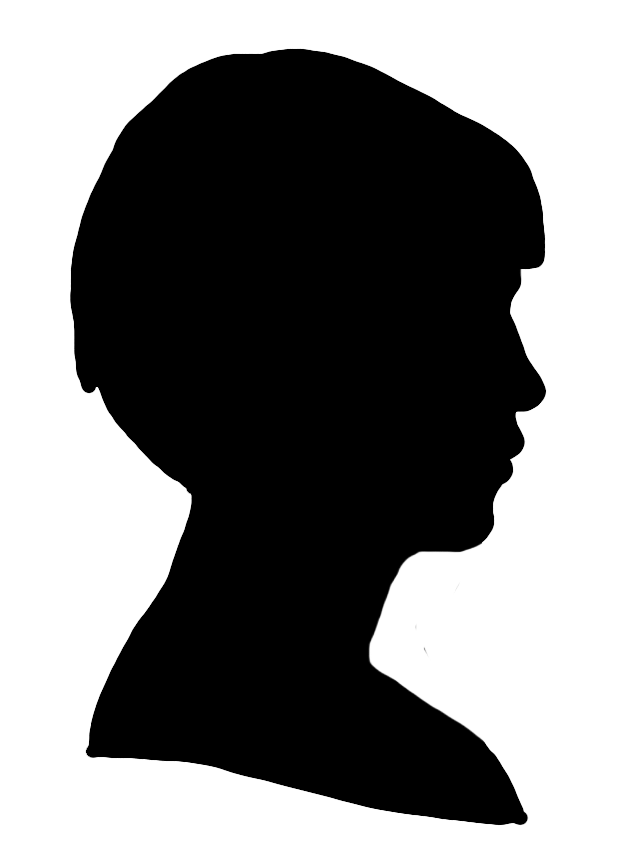 White abstract shape resembling a folded paper or origami bird against a black background, positioned in lower-right corner.