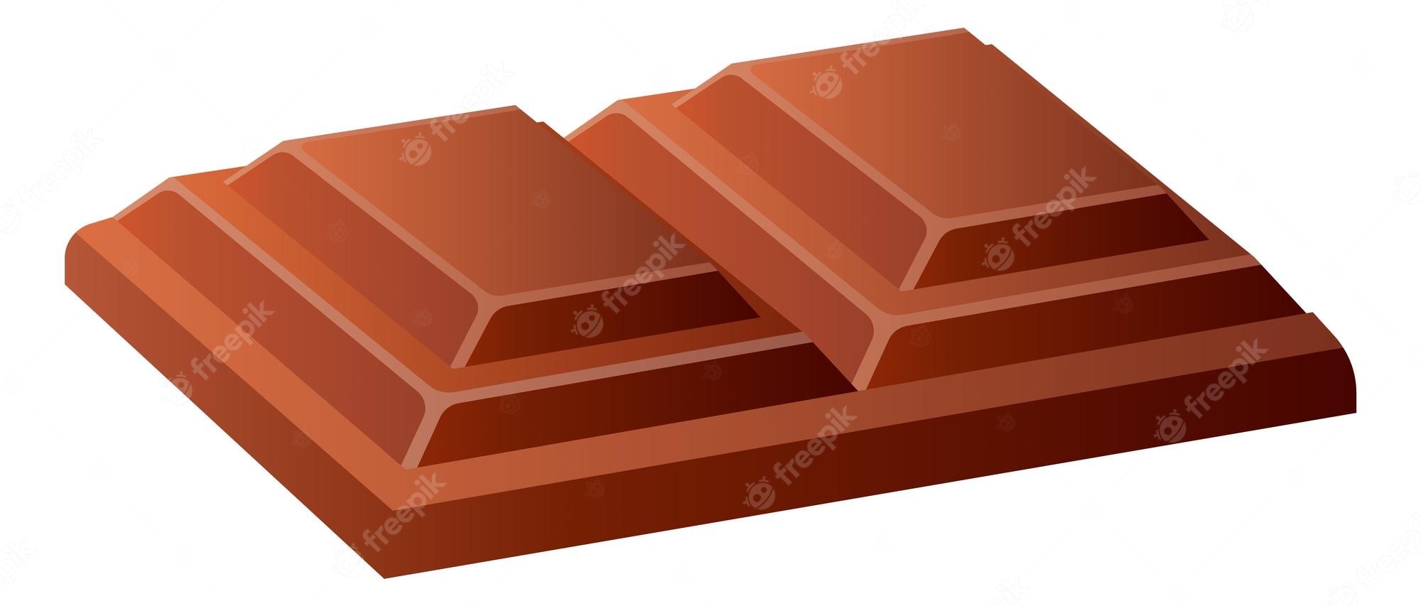 Milk Chocolate Bar Illustration - High-Quality Free Vector Image