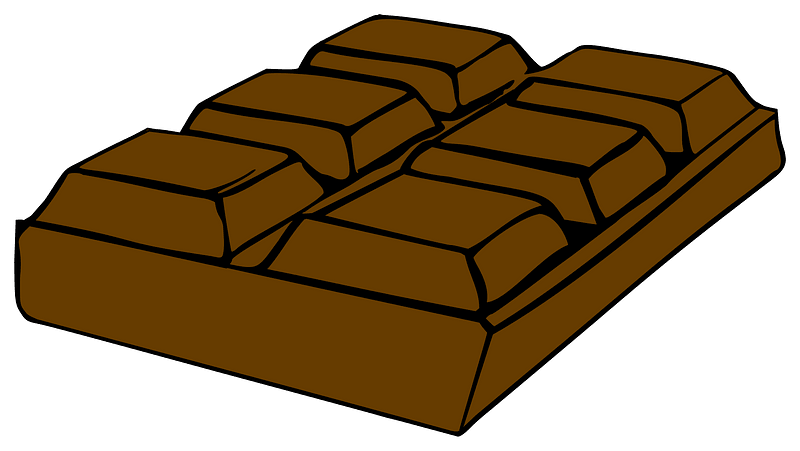 Chocolate Bar Illustration - Free Clipart for Food & Dessert Content