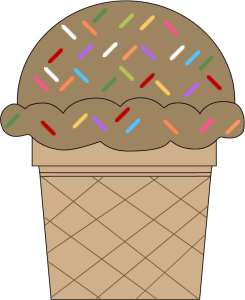 Delicious Chocolate Ice Cream with Sprinkles - Sweet Treat Illustration