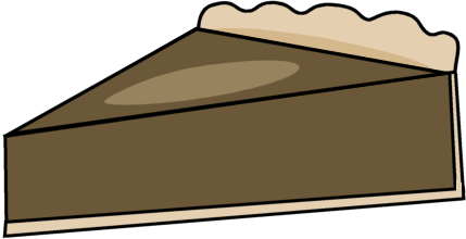 Classic Brown Pie Slice - Sweet Dessert Illustration