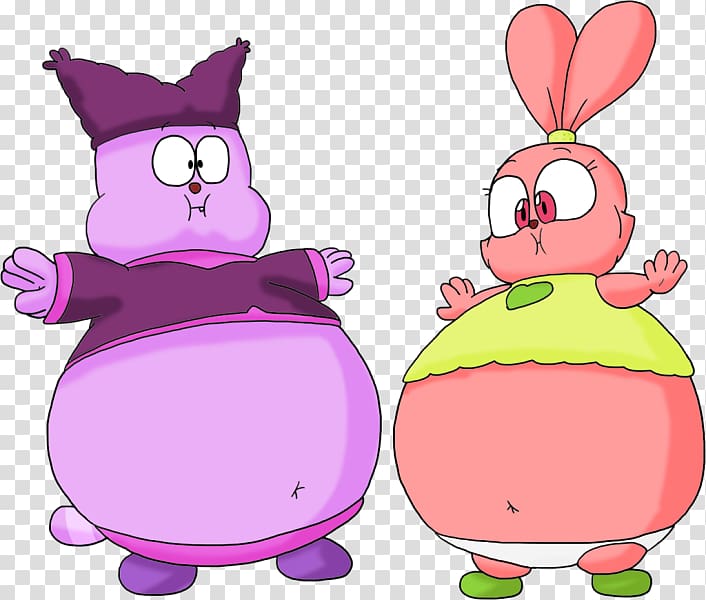 Cute Cartoon Characters - Purple Wizard and Pink Bunny Duo
