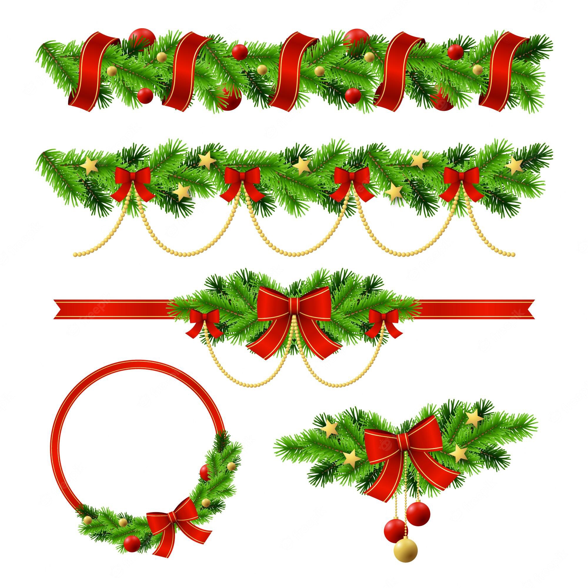 Christmas Garland Border Images - Free Download on Clipart Library ...