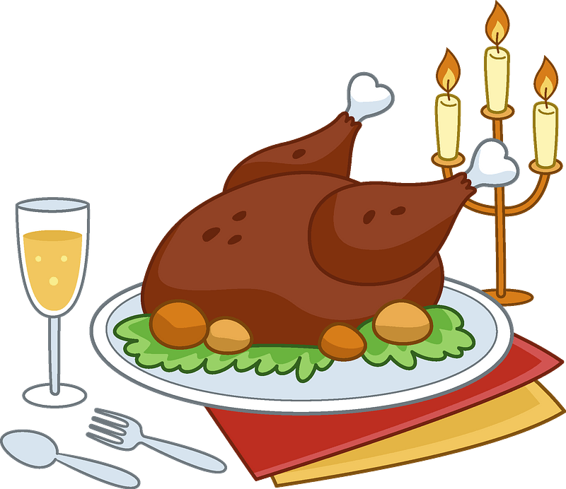 Roasted turkey on a platter with vegetables, candles, wine glass, and cutlery for a festive dinner setting.