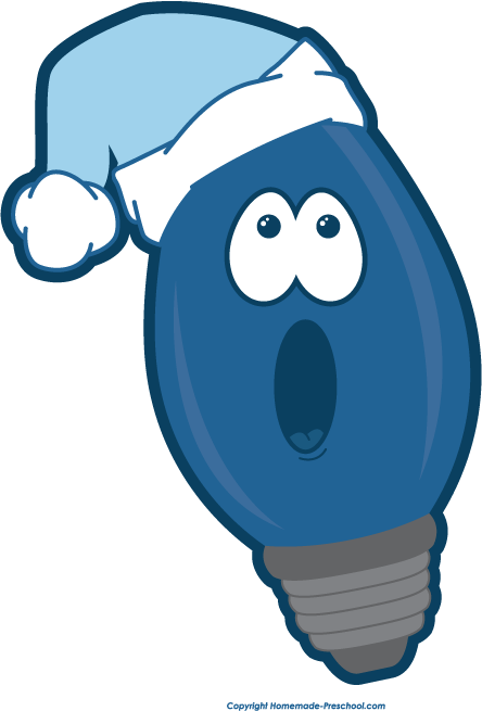 Festive Lightbulb Cartoon - Holiday Clipart for Kids & Teachers