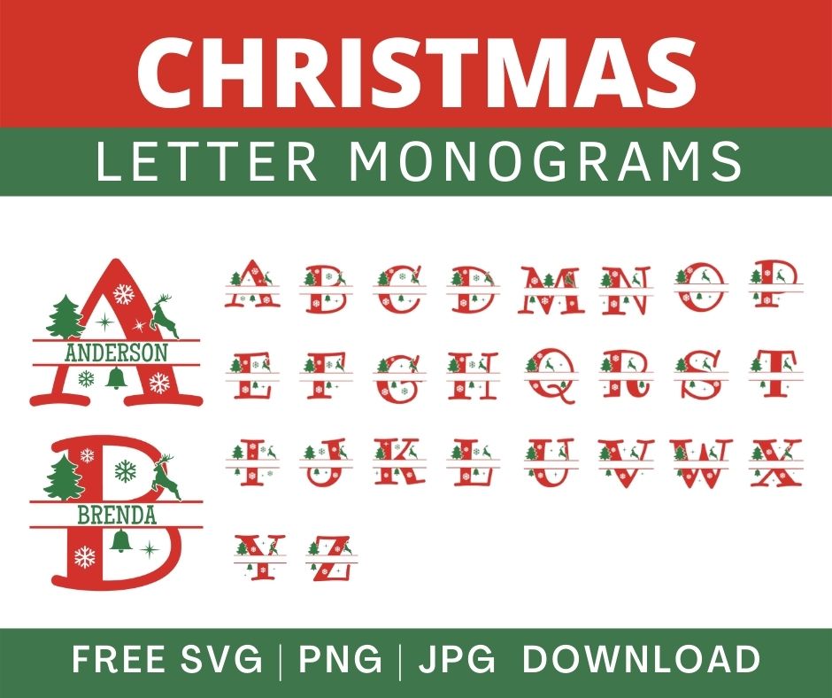 Free christmas monograms, Download Free christmas monograms png images ...