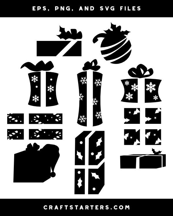 Free Christmas Gift Vector Clipart - EPS, PNG, SVG Files