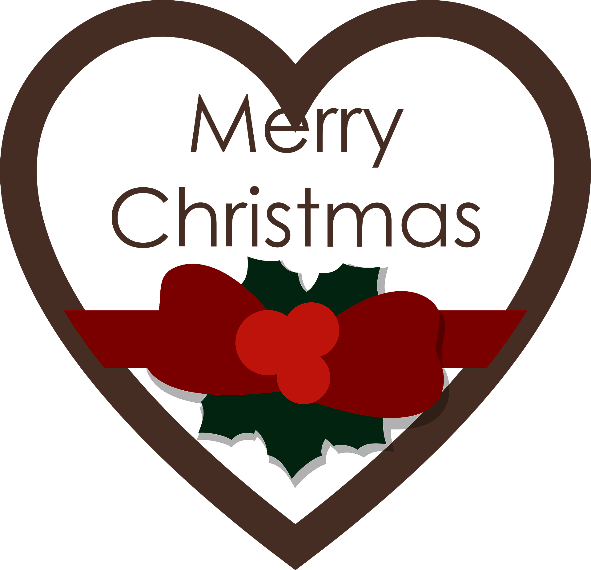 Heart Shaped Frame With Christmas Decorations Holiday Design Clip Art Library