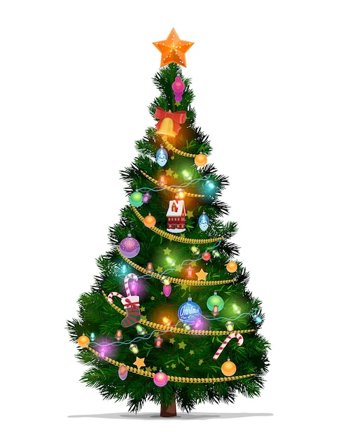 Festive Christmas Tree Decorations - Free High-Quality Image for Holiday Designs