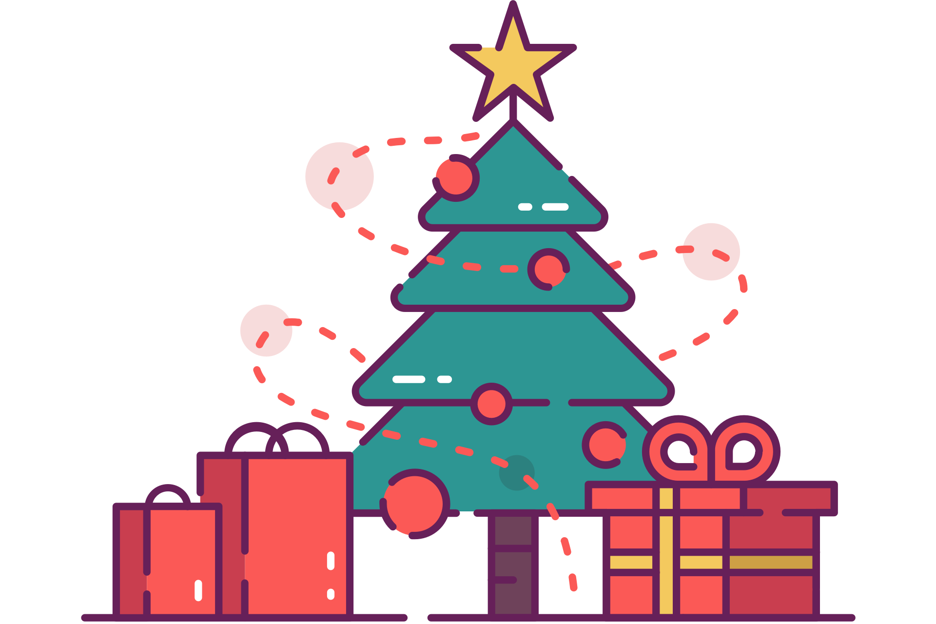 Christmas Tree With Presents Clip Art Library