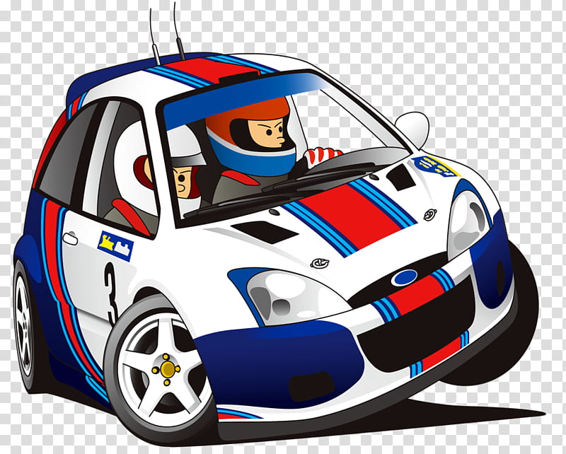 Vector cartoon clip art illustration of a rally car with driver - Clip ...