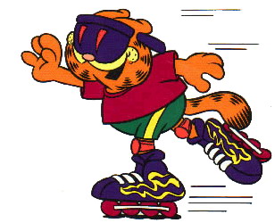 Garfield Rollerblading - Classic Cartoon Fun & Nostalgia