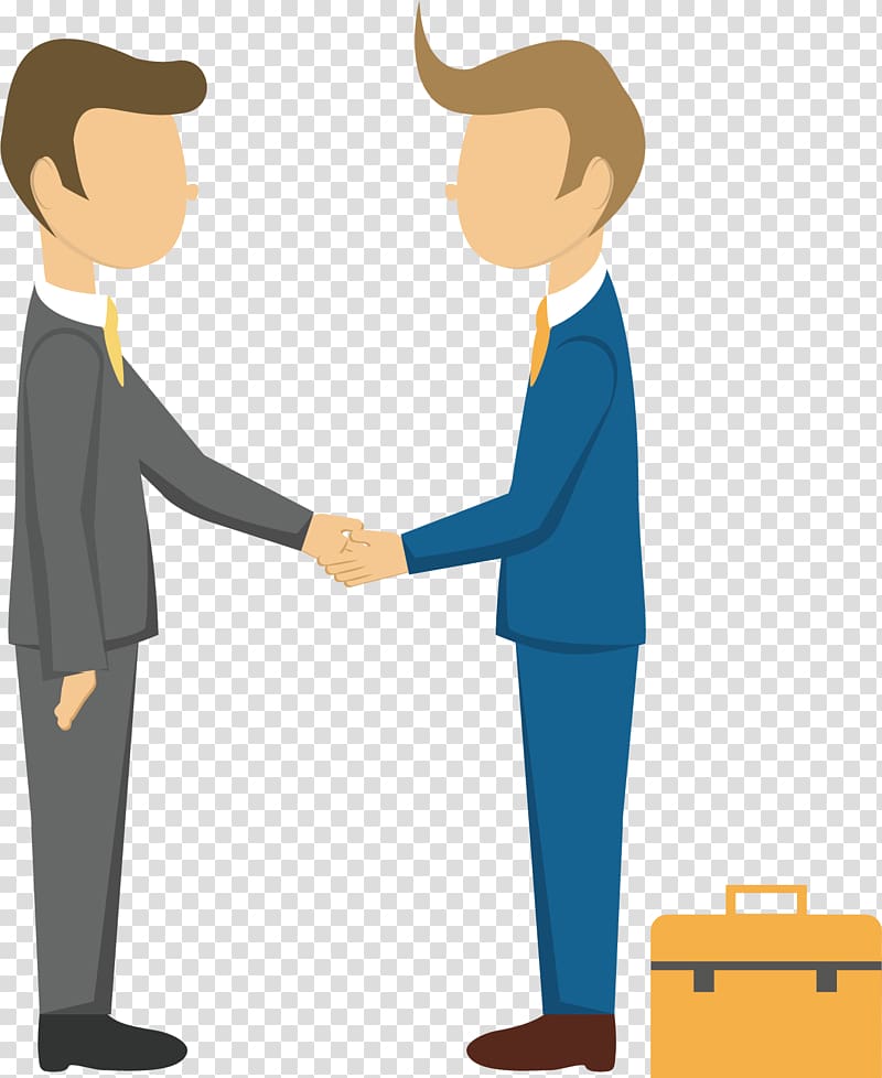 Handshake of Business Men shaking hands Animation Close up on White ...