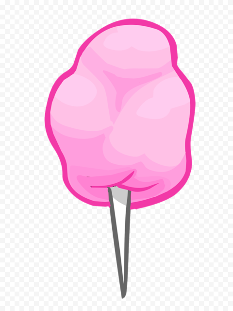 Pink Cotton Candy Illustration - Sweet Treat Clipart